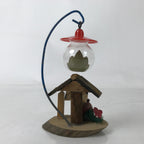 Japanese Wooden Kokeshi Doll Vtg Kyoto Racoon Dog Tanuki Hanging Lantern KF727