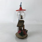 Japanese Wooden Kokeshi Doll Vtg Kyoto Racoon Dog Tanuki Hanging Lantern KF727