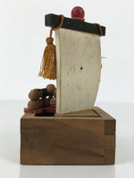 Japanese Wooden Kokeshi Doll Vtg Seven Lucky Gods Figurine Treasure Ship KF831