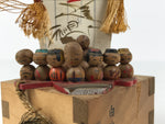 Japanese Wooden Kokeshi Doll Vtg Seven Lucky Gods Figurine Treasure Ship KF831