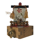 Japanese Wooden Kokeshi Doll Vtg Seven Lucky Gods Figurine Treasure Ship KF831