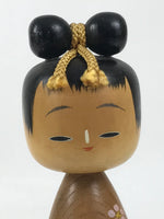 Japanese Wooden Kokeshi Doll Vtg Shochikubai Plum Blossom Pine Bamboo KF736