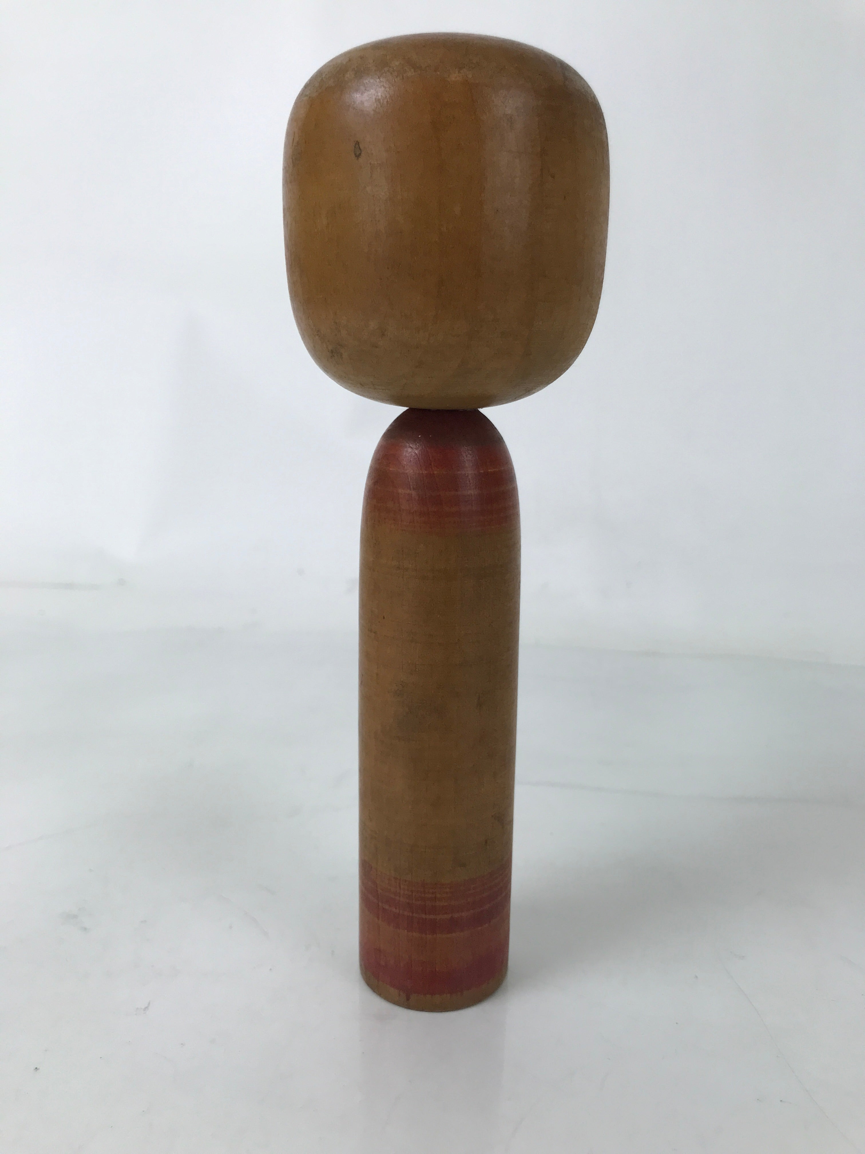 Japanese Wooden Kokeshi Doll Vtg Simple Classic Style Brown Red Black KF731