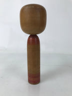 Japanese Wooden Kokeshi Doll Vtg Simple Classic Style Brown Red Black KF731