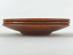 Japanese Wooden Lacquer Drink Saucer 3pc Set Vtg Chataku Coaster Round UR931