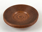 Japanese Wooden Lacquer Drink Saucer 3pc Set Vtg Chataku Coaster Round UR931
