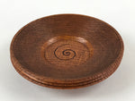 Japanese Wooden Lacquer Drink Saucer 3pc Set Vtg Chataku Coaster Round UR931