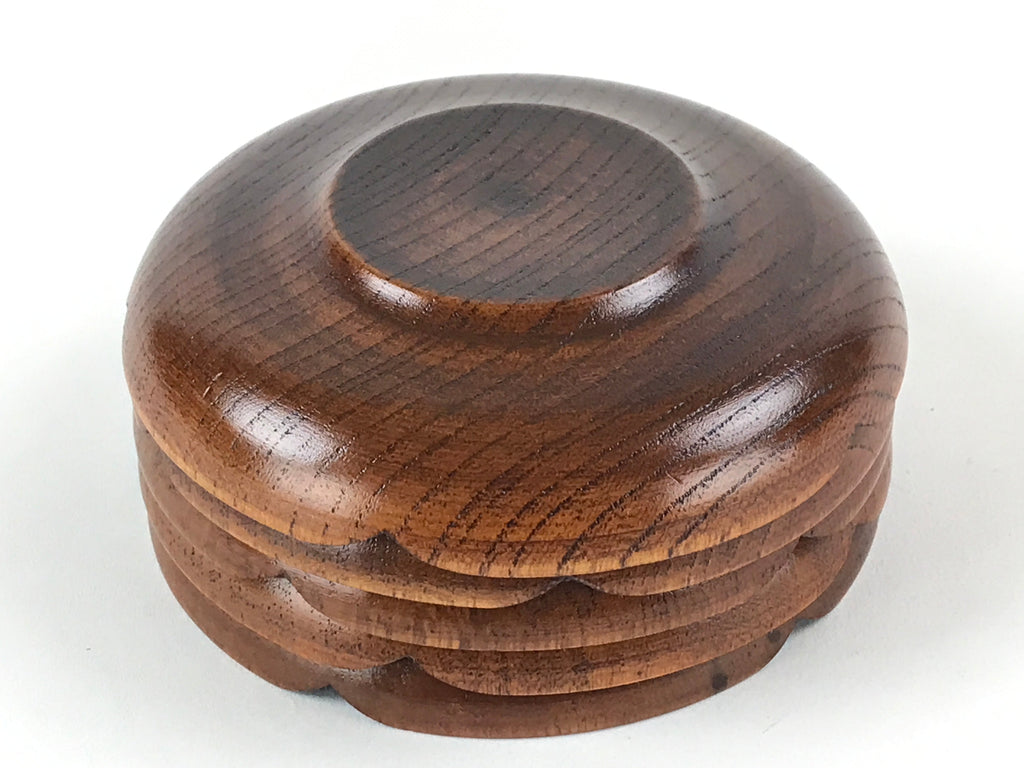 Japanese Wooden Lacquer Drink Saucer 5pc Set Vtg Chataku Coaster Flower UR940