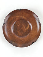 Japanese Wooden Lacquer Drink Saucer 5pc Set Vtg Chataku Coaster Flower UR940