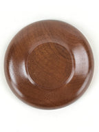Japanese Wooden Lacquer Drink Saucer 5pc Set Vtg Chataku Coaster Flower UR940