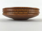 Japanese Wooden Lacquer Drink Saucer 5pc Set Vtg Chataku Coaster Round UR936