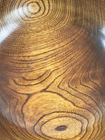 Japanese Wooden Lacquer Multipurpose Snack Bowl Large Round Kashiki Brown L20