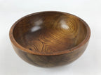 Japanese Wooden Lacquer Multipurpose Snack Bowl Large Round Kashiki Brown L20