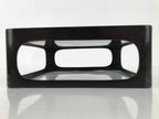 Japanese Wooden Lacquered Cut-Out Low Table Vtg Black Serving Tray Ozen L381