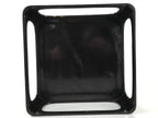 Japanese Wooden Lacquered Cut-Out Low Table Vtg Black Serving Tray Ozen L381