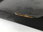 Japanese Wooden Lacquered Cut-Out Low Table Vtg Black Serving Tray Ozen L381