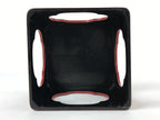 Japanese Wooden Lacquered Cut-Out Low Table Vtg Red Small Serving Tray Ozen L47