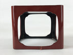 Japanese Wooden Lacquered Cut-Out Low Table Vtg Red Small Serving Tray Ozen L48