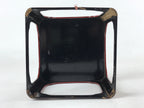 Japanese Wooden Lacquered Cut-Out Low Table Vtg Red Small Serving Tray Ozen L48