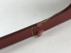 Japanese Wooden Lacquered Cut-Out Low Table Vtg Red Small Serving Tray Ozen L48