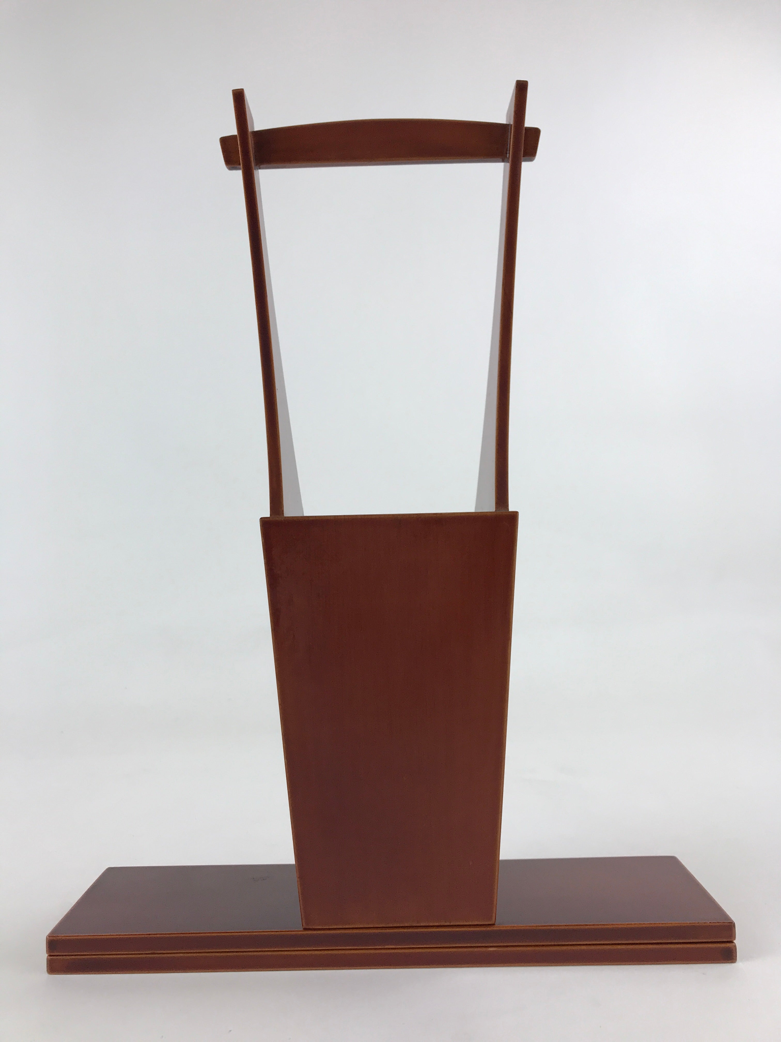 Japanese Wooden Lacquered Flower Vase Kabin Vtg Shunkei-Nuri Hida Takayama FK38
