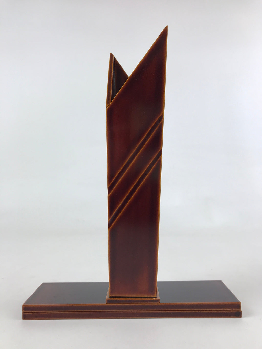 Japanese Wooden Lacquered Flower Vase Kabin Vtg Shunkei-Nuri Hida Takayama FK68