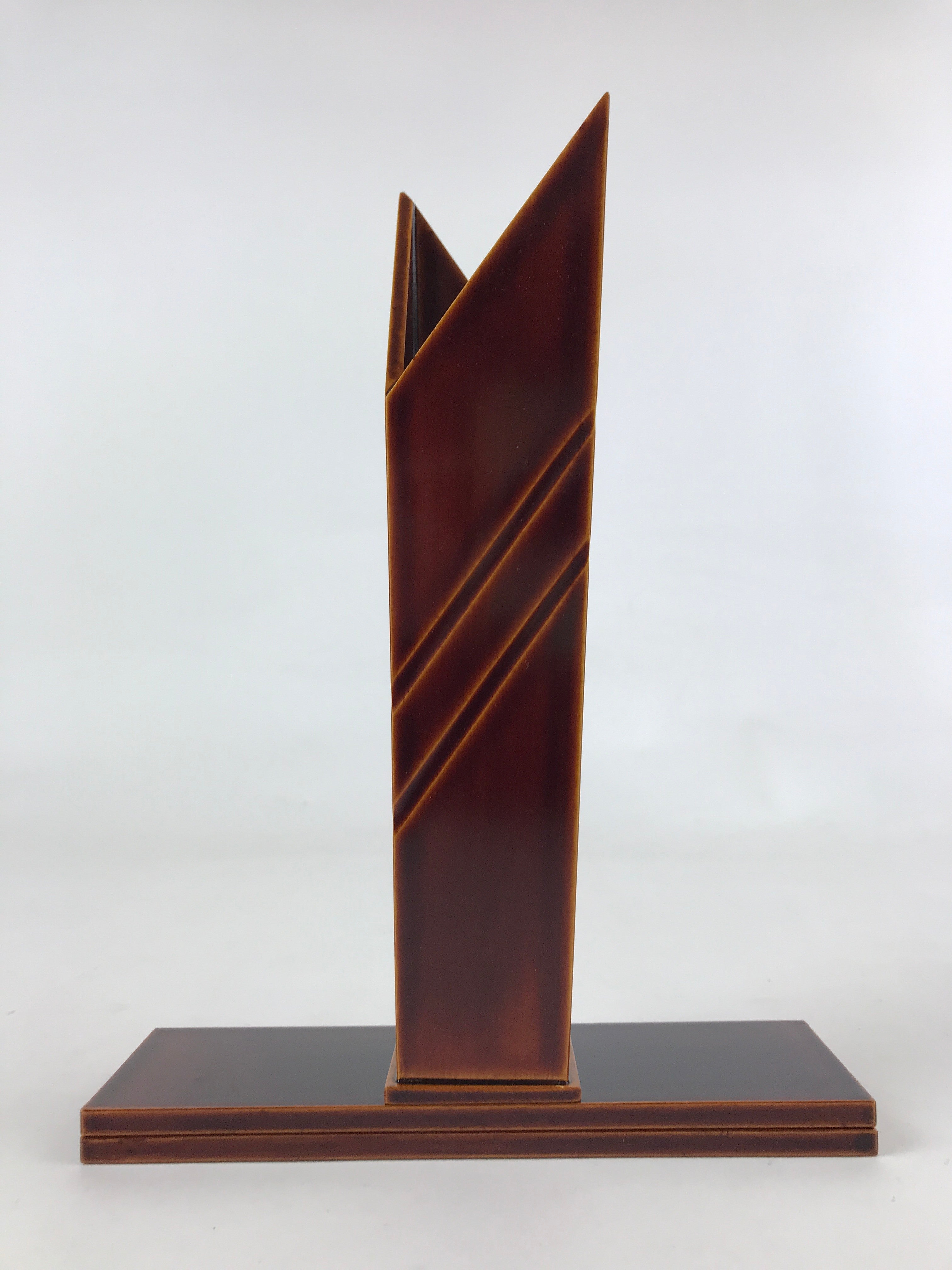 Japanese Wooden Lacquered Flower Vase Kabin Vtg Shunkei-Nuri Hida Takayama FK68