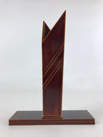 Japanese Wooden Lacquered Flower Vase Kabin Vtg Shunkei-Nuri Hida Takayama FK68