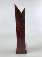 Japanese Wooden Lacquered Flower Vase Kabin Vtg Shunkei-Nuri Hida Takayama FK68