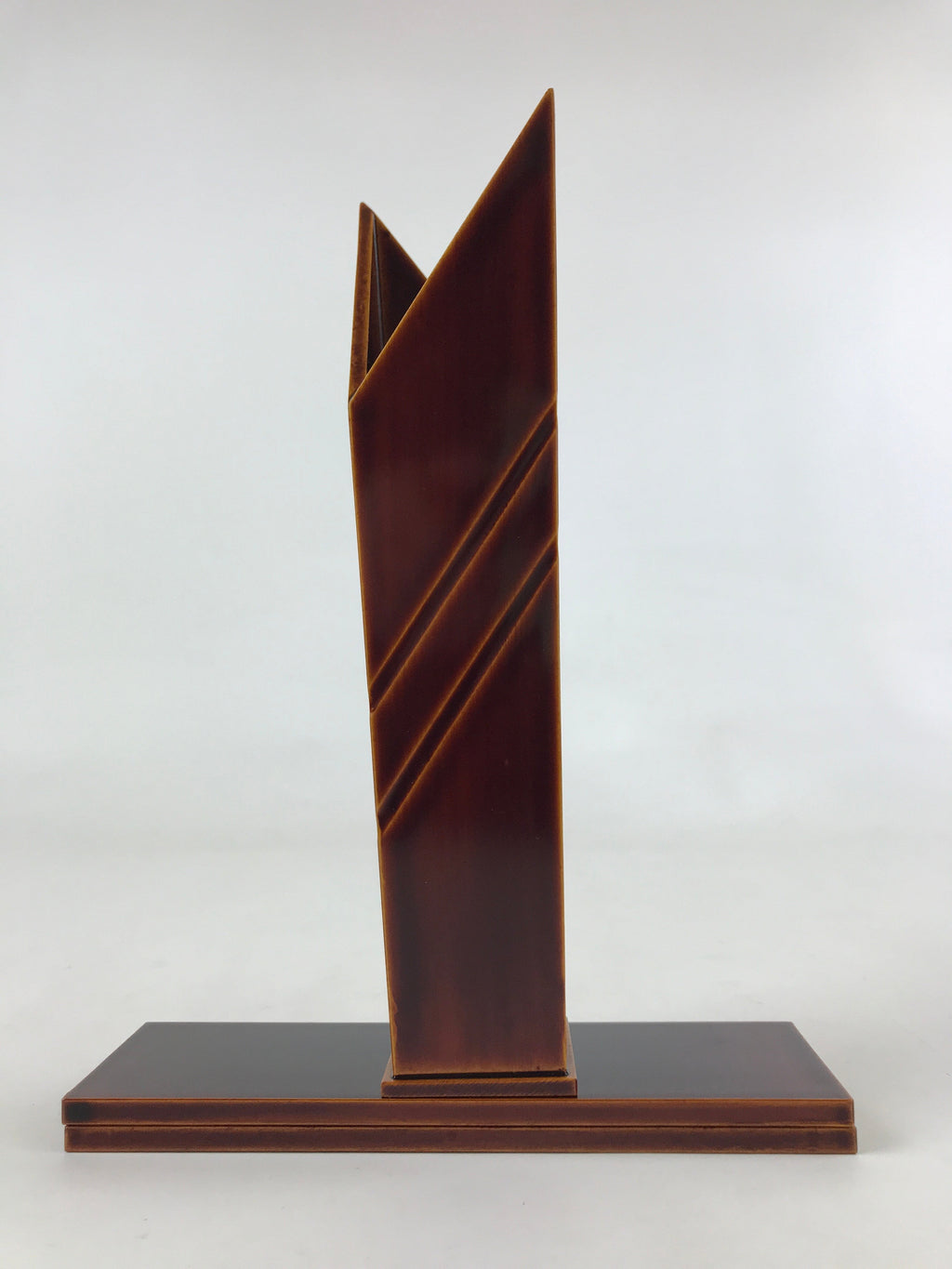 Japanese Wooden Lacquered Flower Vase Kabin Vtg Shunkei-Nuri Hida Takayama FK68