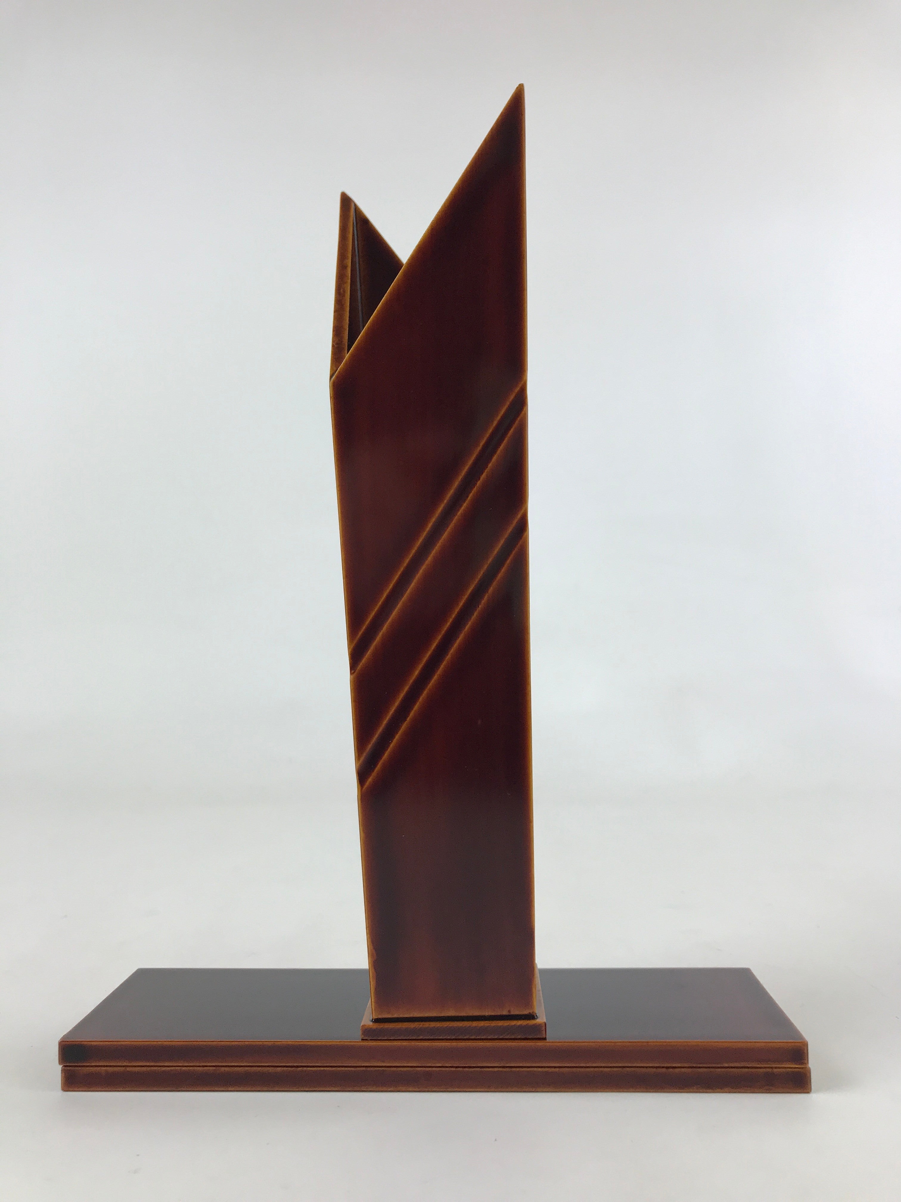 Japanese Wooden Lacquered Flower Vase Kabin Vtg Shunkei-Nuri Hida Takayama FK68