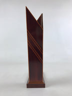 Japanese Wooden Lacquered Flower Vase Kabin Vtg Shunkei-Nuri Hida Takayama FK68