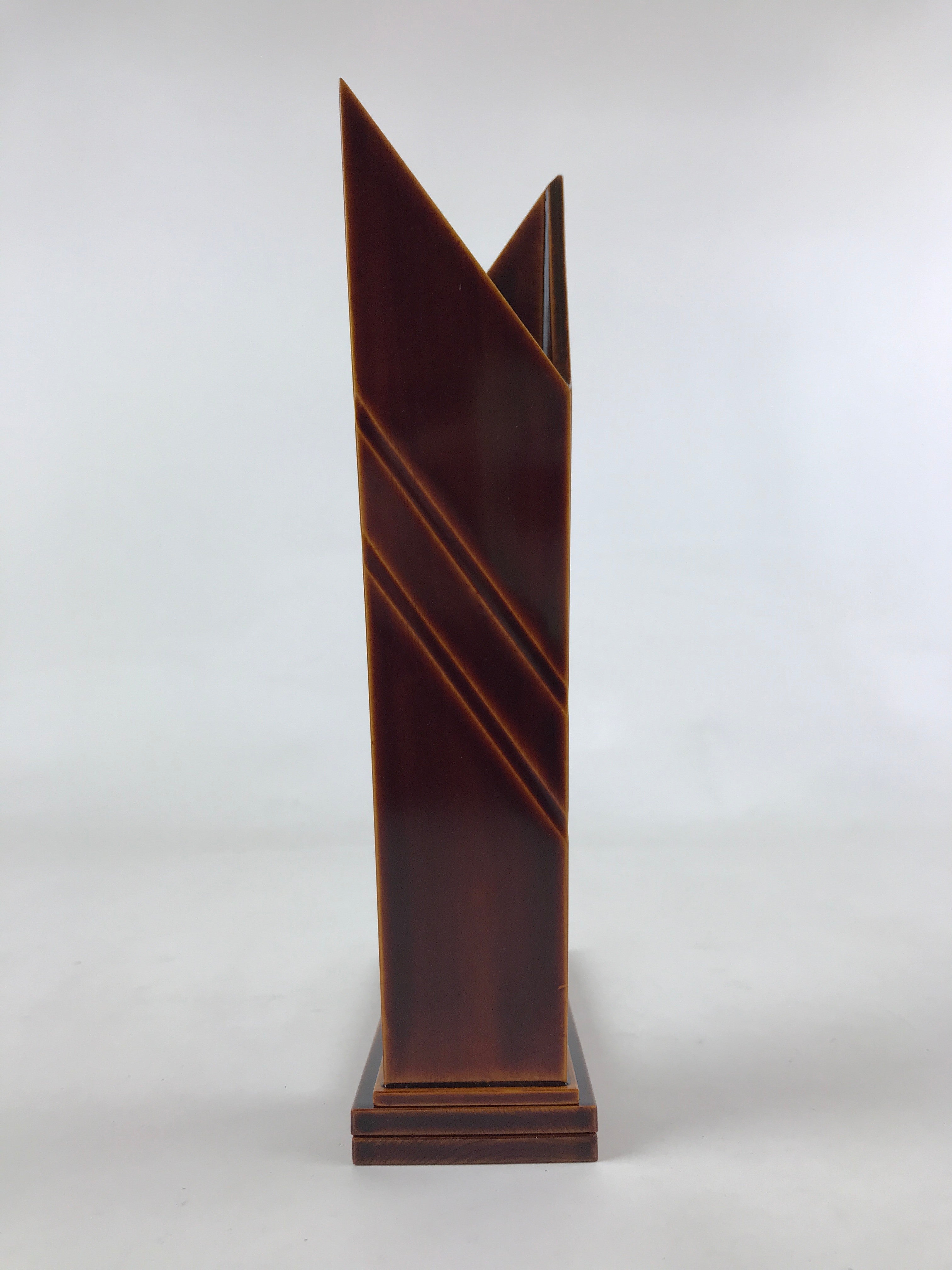 Japanese Wooden Lacquered Flower Vase Kabin Vtg Shunkei-Nuri Hida Takayama FK68