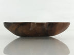 Japanese Wooden Lacquered Heart Shaped Plate Meimeizara Sara Brown UR955