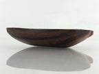 Japanese Wooden Lacquered Heart Shaped Plate Meimeizara Sara Brown UR955