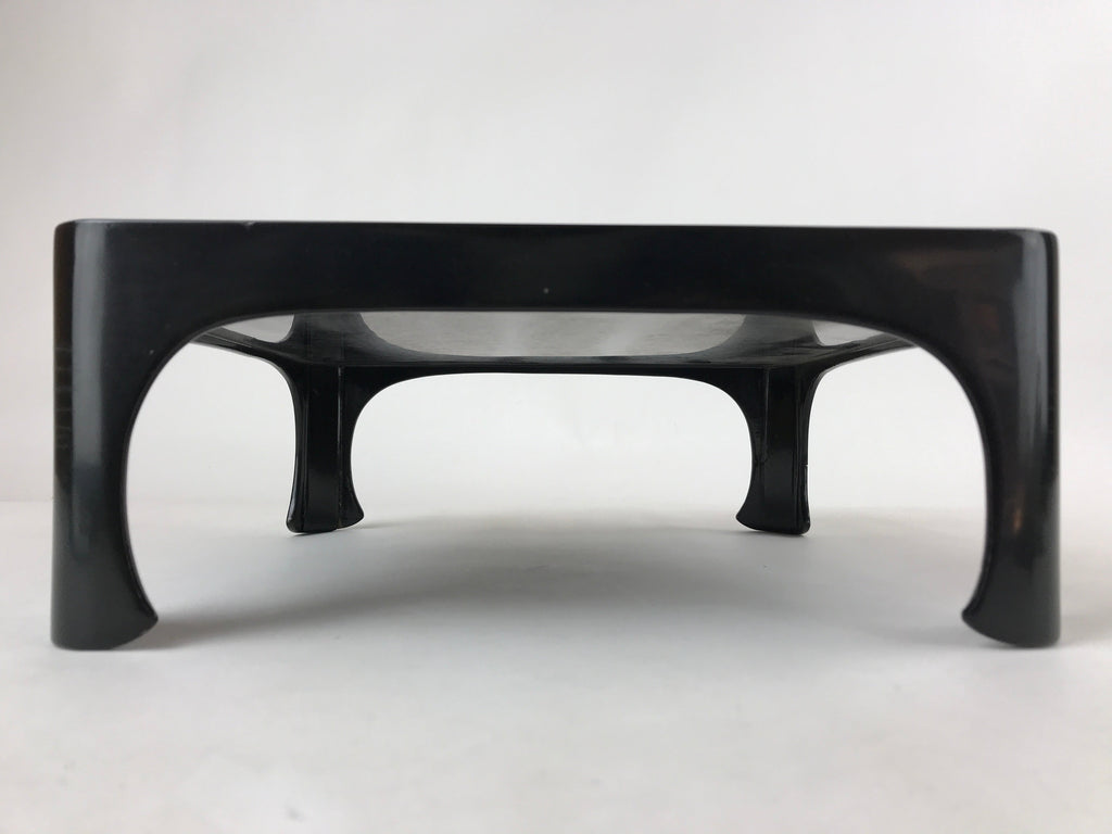 Japanese Wooden Lacquered Legged Table Vtg Ozen Tray Black Nurimono L103