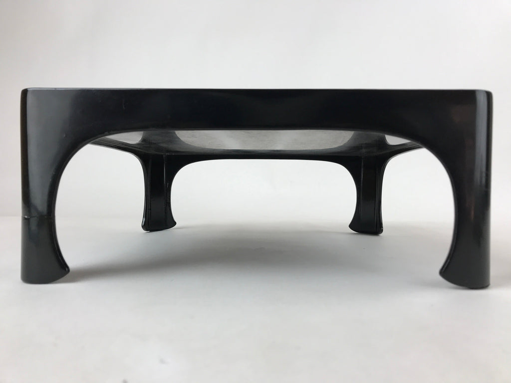 Japanese Wooden Lacquered Legged Table Vtg Ozen Tray Black Nurimono L103