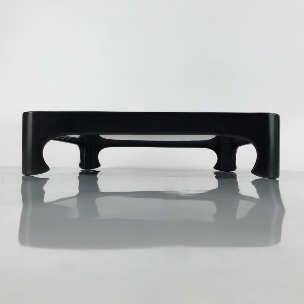Japanese Wooden Lacquered Legged Table Vtg Ozen Tray Black Nurimono L178