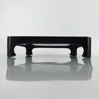 Japanese Wooden Lacquered Legged Table Vtg Ozen Tray Black Nurimono L178