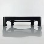 Japanese Wooden Lacquered Legged Table Vtg Ozen Tray Black Nurimono L178