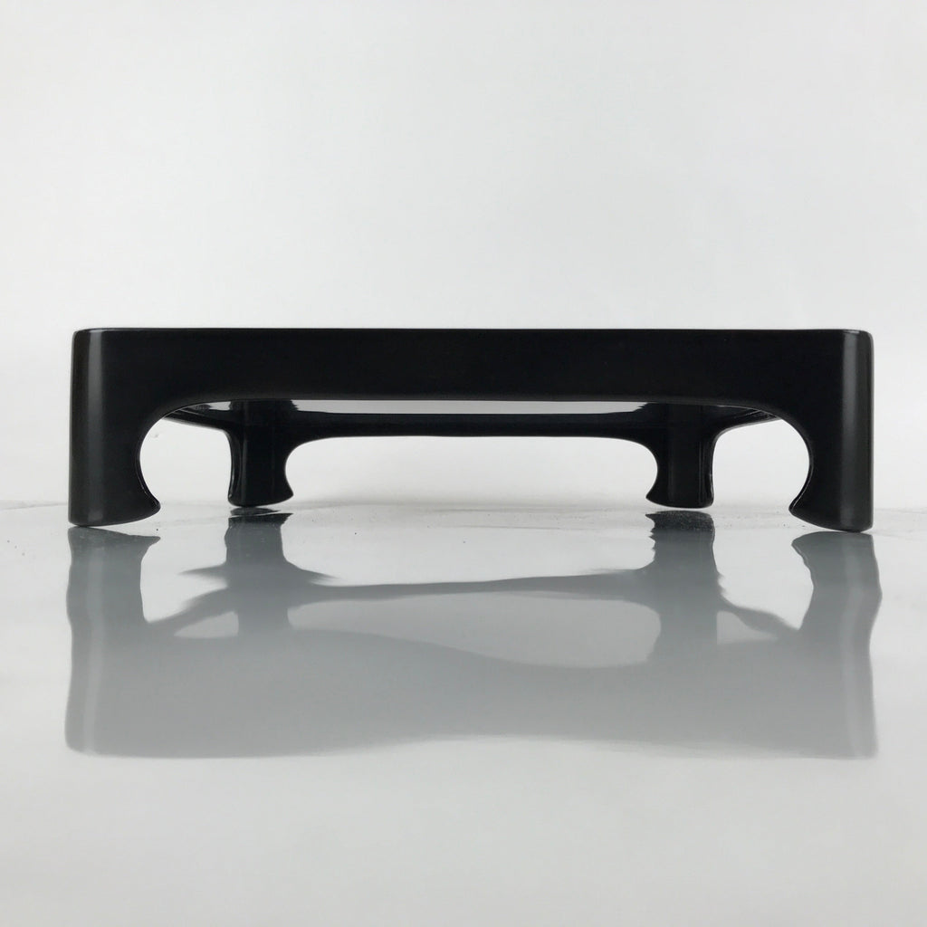 Japanese Wooden Lacquered Legged Table Vtg Ozen Tray Black Nurimono L178