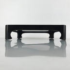 Japanese Wooden Lacquered Legged Table Vtg Ozen Tray Black Nurimono L178