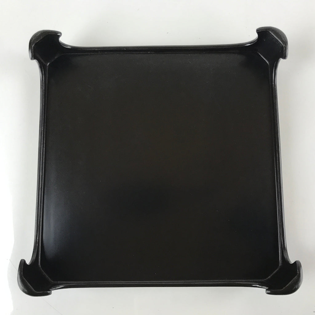Japanese Wooden Lacquered Legged Table Vtg Ozen Tray Black Nurimono L178