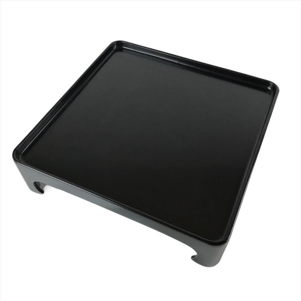 Japanese Wooden Lacquered Legged Table Vtg Ozen Tray Black Nurimono L178