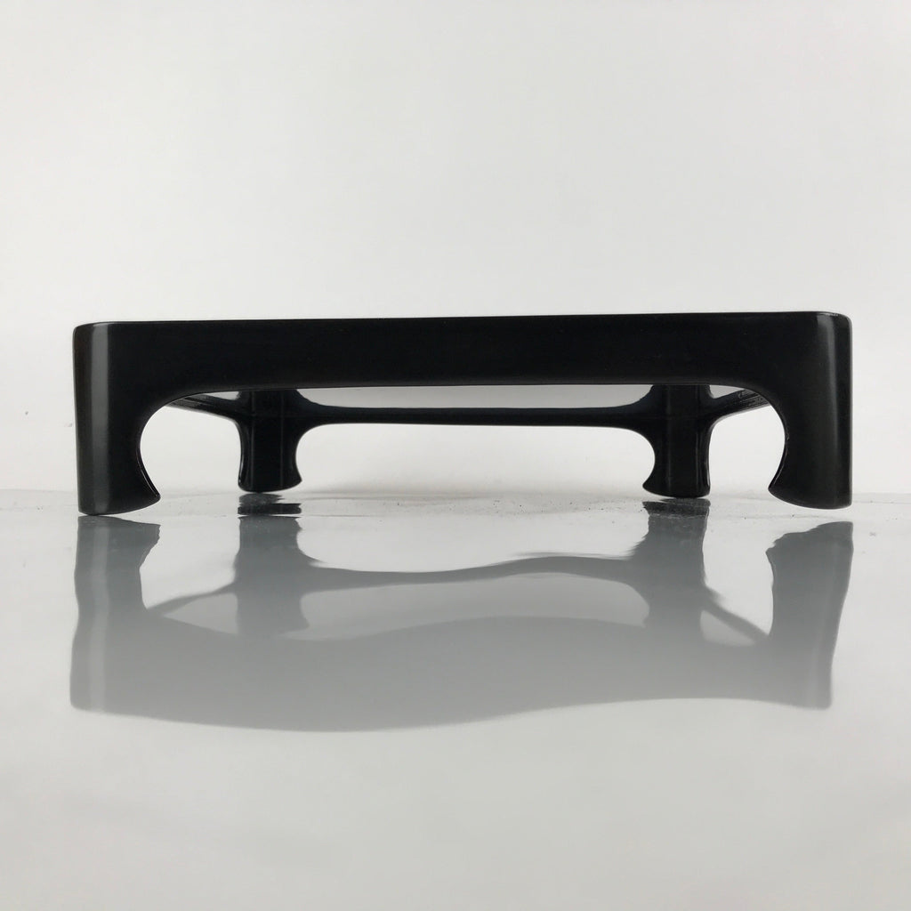 Japanese Wooden Lacquered Legged Table Vtg Ozen Tray Black Nurimono L179