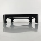 Japanese Wooden Lacquered Legged Table Vtg Ozen Tray Black Nurimono L179
