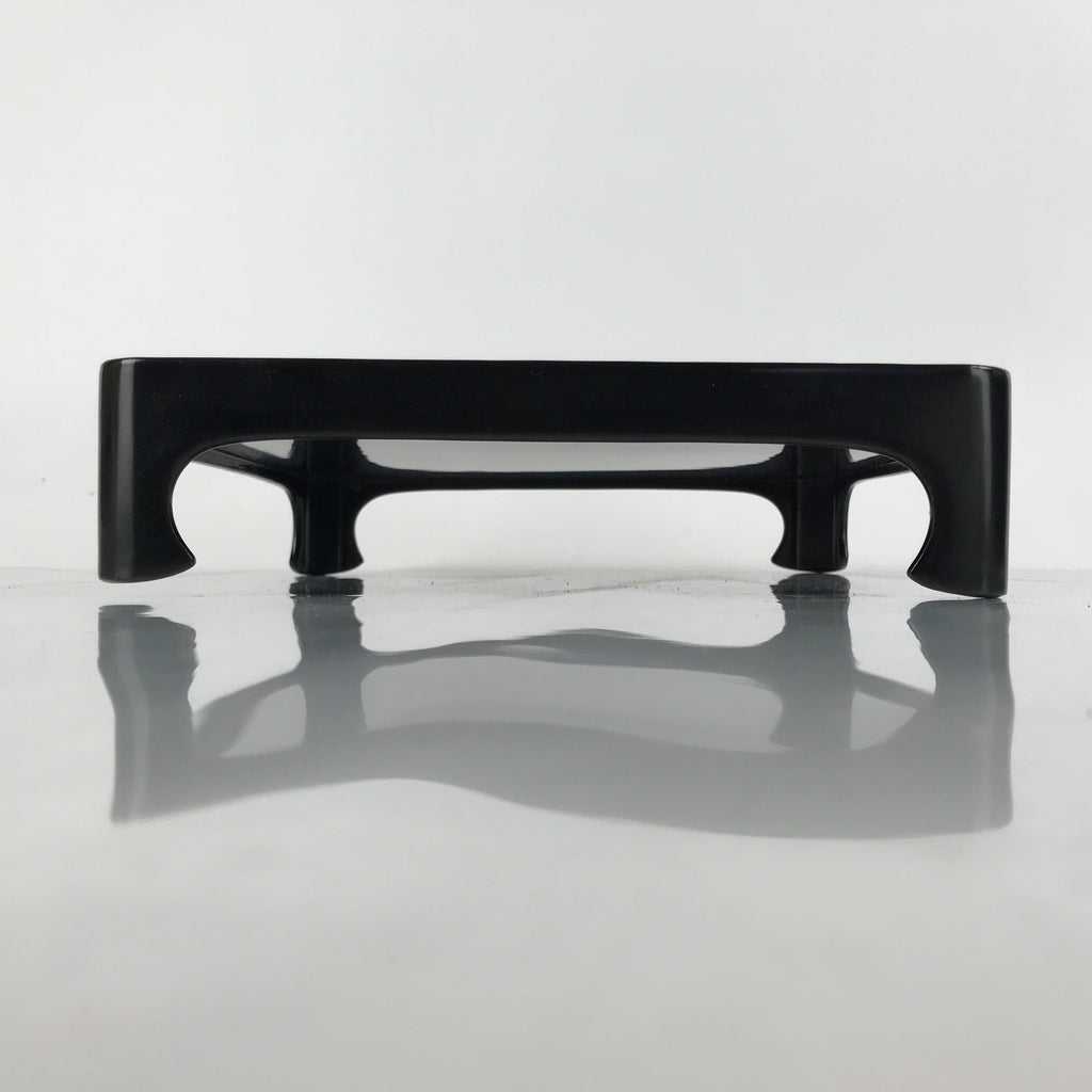 Japanese Wooden Lacquered Legged Table Vtg Ozen Tray Black Nurimono L179