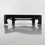 Japanese Wooden Lacquered Legged Table Vtg Ozen Tray Black Nurimono L179