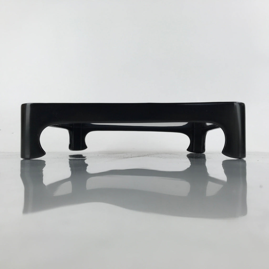 Japanese Wooden Lacquered Legged Table Vtg Ozen Tray Black Nurimono L179