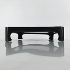 Japanese Wooden Lacquered Legged Table Vtg Ozen Tray Black Nurimono L179